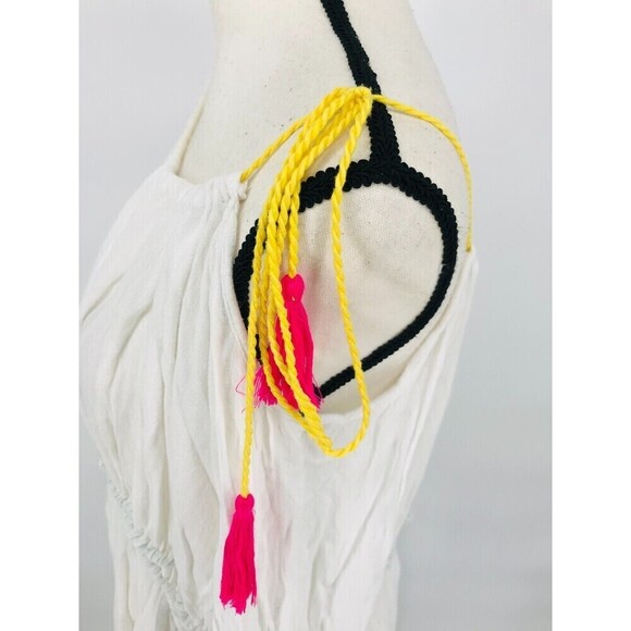 Nanette Lepore Swim Womens Boho Cover‎ up Dress White Size Xs Embroidered Tassel - Picture 13 of 14